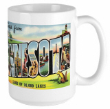 Greetings from Minnesota Large Mug