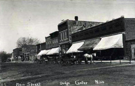Main Street, Dodge Center Minnesota, 1910's