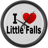 I Love Little Falls Large Wall Clock