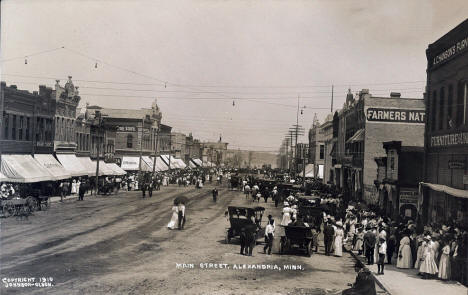Main Street, Alexandria, Minnesota, 1910