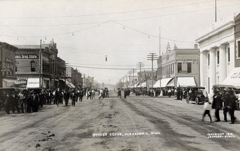 Street scene, Alexandria, Minnesota, 1910