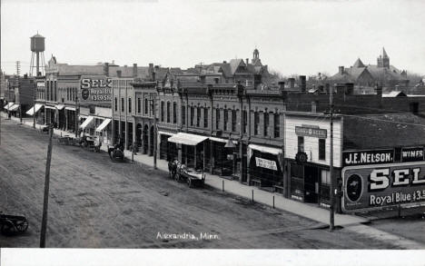 Business section, Alexandria, Minnesota, 1909