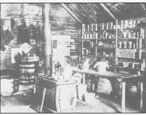 Post Office inside of Carson's Trading Post, Bemidji Minnesota -1894.
