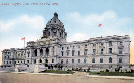 State Capitol, East View, St. Paul Minnesota, 1910's