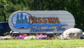 Nisswa Minnesota Welcome Sign