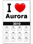 I Love Aurora Calendar Print