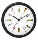 Fishing Lure Clock Wall Clock