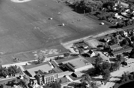 Aerial view, School, Alden Minnesota, 1962