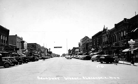 Broadway Street, Alexandria Minnesota, 1942