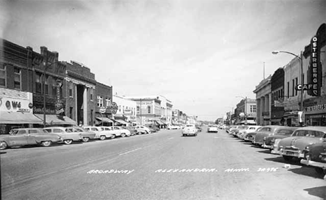Broadway, Alexandria Minnesota, 1955