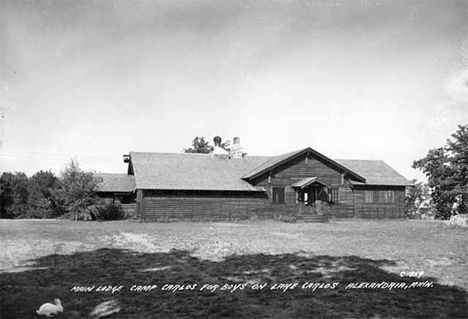 Main Lodge of Camp Carlos for Boys on Lake Carlos, Alexandria, 1955