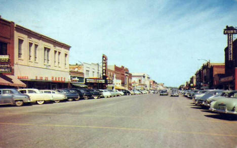 Street scene, Alexandria Minnesota, 1955