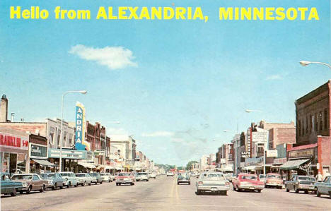 Street scene, Alexandria Minnesota, 1967