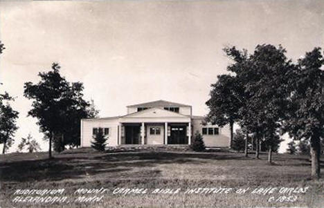 Auditorium, Mount Carmel Bible Institute on Lake Carlos, Alexandria, 1944