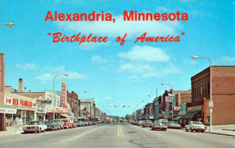 Street scene, Alexandria Minnesota, 1960's