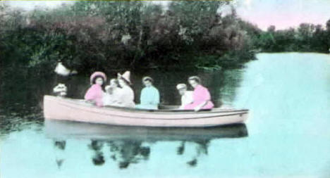 Boating on the Pomme de Terre, Appleton Minnesota, 1910