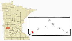 Location of Appleton, Minnesota