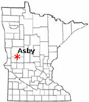 Location of Ashby Minnesota