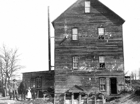 Old Barrett Mill on Barrett Lake, Barrett Minnesota, 1896