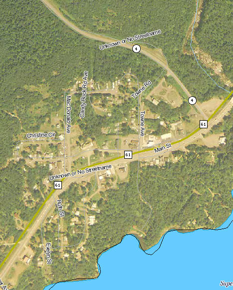 Aerial Photo of Beaver Bay Minnesota