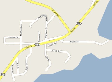 Street Map of Beaver Bay Minnesota