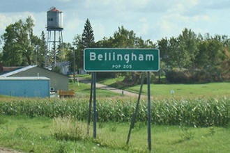 Bellingham Minnesota population sign