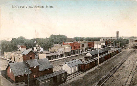 Birds eye view, Benson Minnesota, 1908