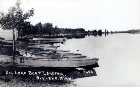 Boat Landing, Big Lake Minnesota, 1920's