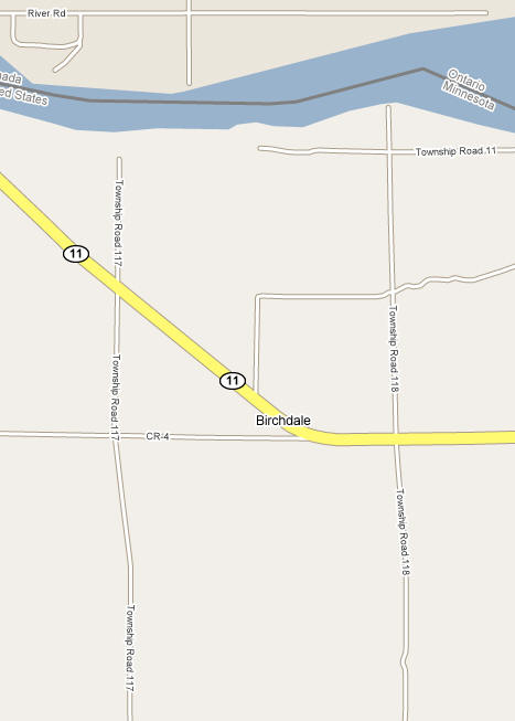 Map of the Birchdale Minnesota area