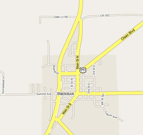 Street Map of Blackduck Minnesota