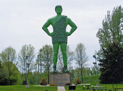 Green Giant statue, Blue Earth Minnesota, 2014