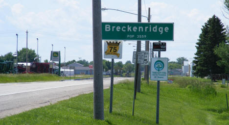 Entering Breckenridge  from the south on US Highway 75, 2008