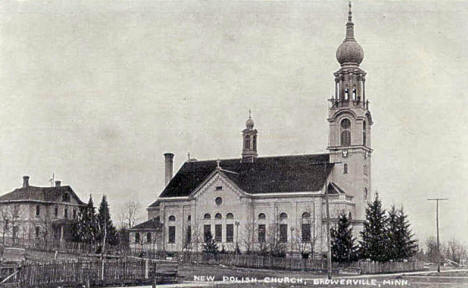 New Polish Church, Browerville Minnesota, 1909