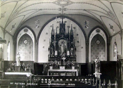 Interior, St. Peter's Church, Browerville Minnesota, 1911