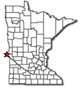 Location of Browns Valley Minnesota