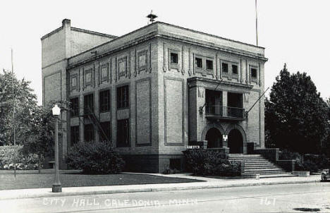 City Hall, Caledonia Minnesota, 1950's