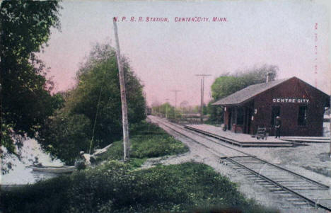 Northern Pacific Railroad Station, Center City Minnesota, 1910's