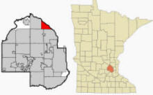 Location of Champlin Minnesota