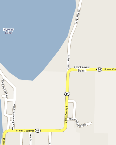 Map of Chickamaw Beach Minnesota