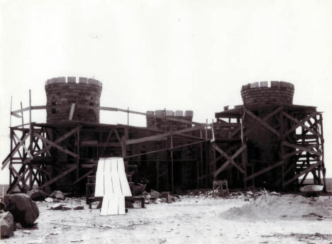 Construction of the Castle at the Minnesota Museum of Mining, Chisholm, 1942