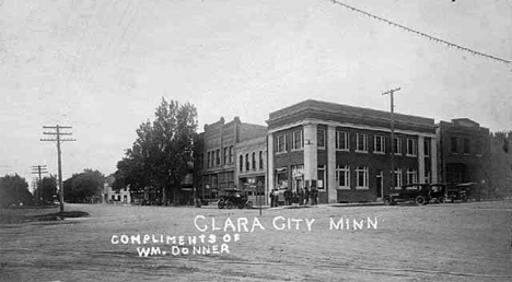 Street scene, Clara City Minnesota, 1920