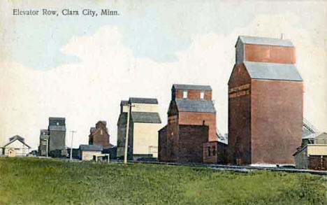 Elevator row, Clara City Minnesota, 1910