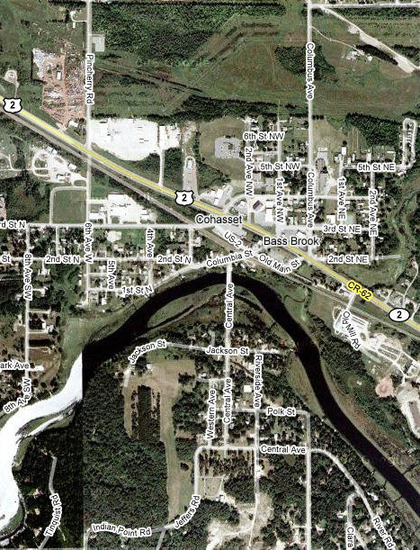 Aerial Photo of Cohasset Minnesota