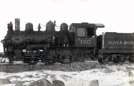 Steam Locomotive, Oliver Iron Mining Company, Coleraine Minnesota, 1909