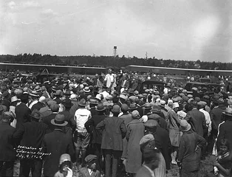 Dedication of Coleraine Airport, Coleraine Minnesota, 1929