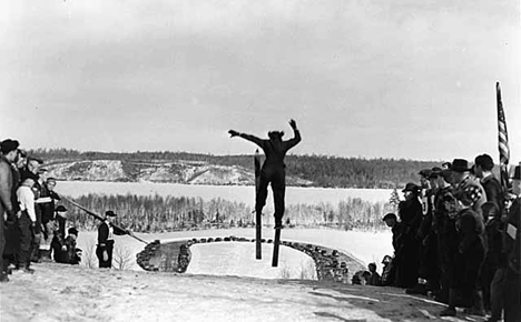Ski jumping at Coleraine Coleraine Minnesota, 1938