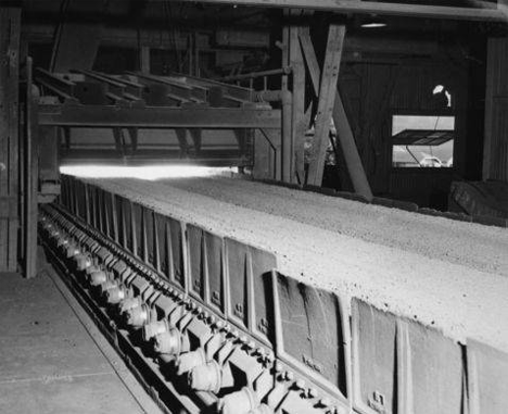 Conveyor at Hunner Mining Facility, Coleraine Minnesota, 1957
