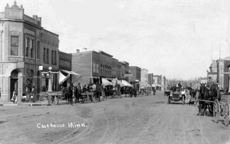 Street View, Coleraine Minnesota, 1910's