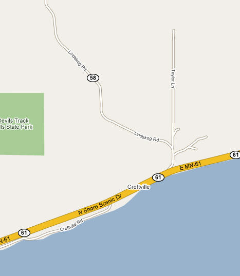Map of Croftville Minnesota