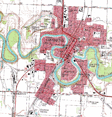 Topographic Map of crookston Minnesota